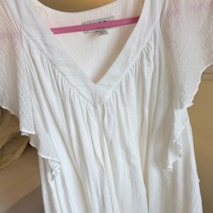 COS White V-Neck Blouse